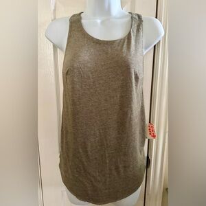 Free People Movement Tank Moss/Sage Green Distresses Bottom Super Soft Size XS